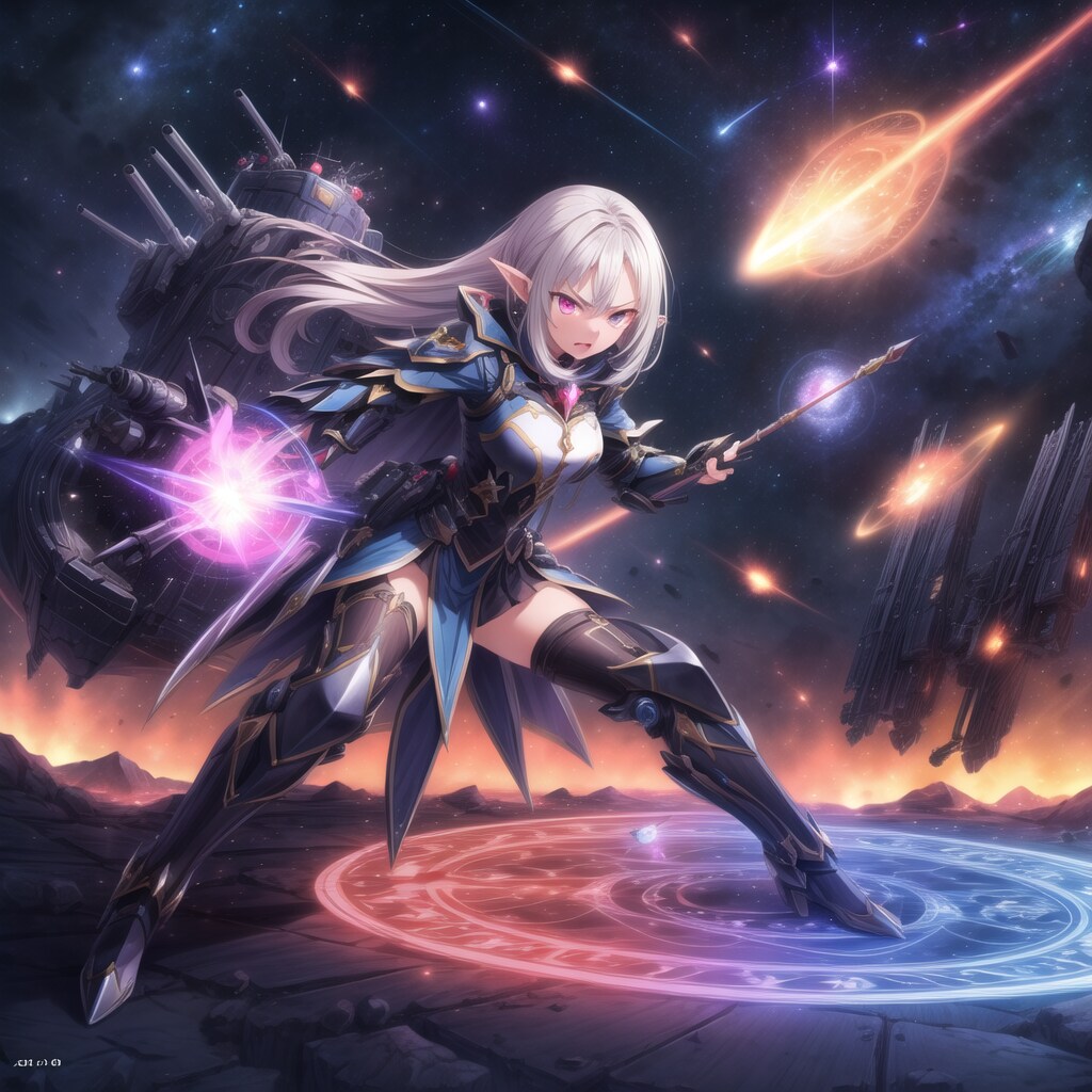 宇宙での魔法戦