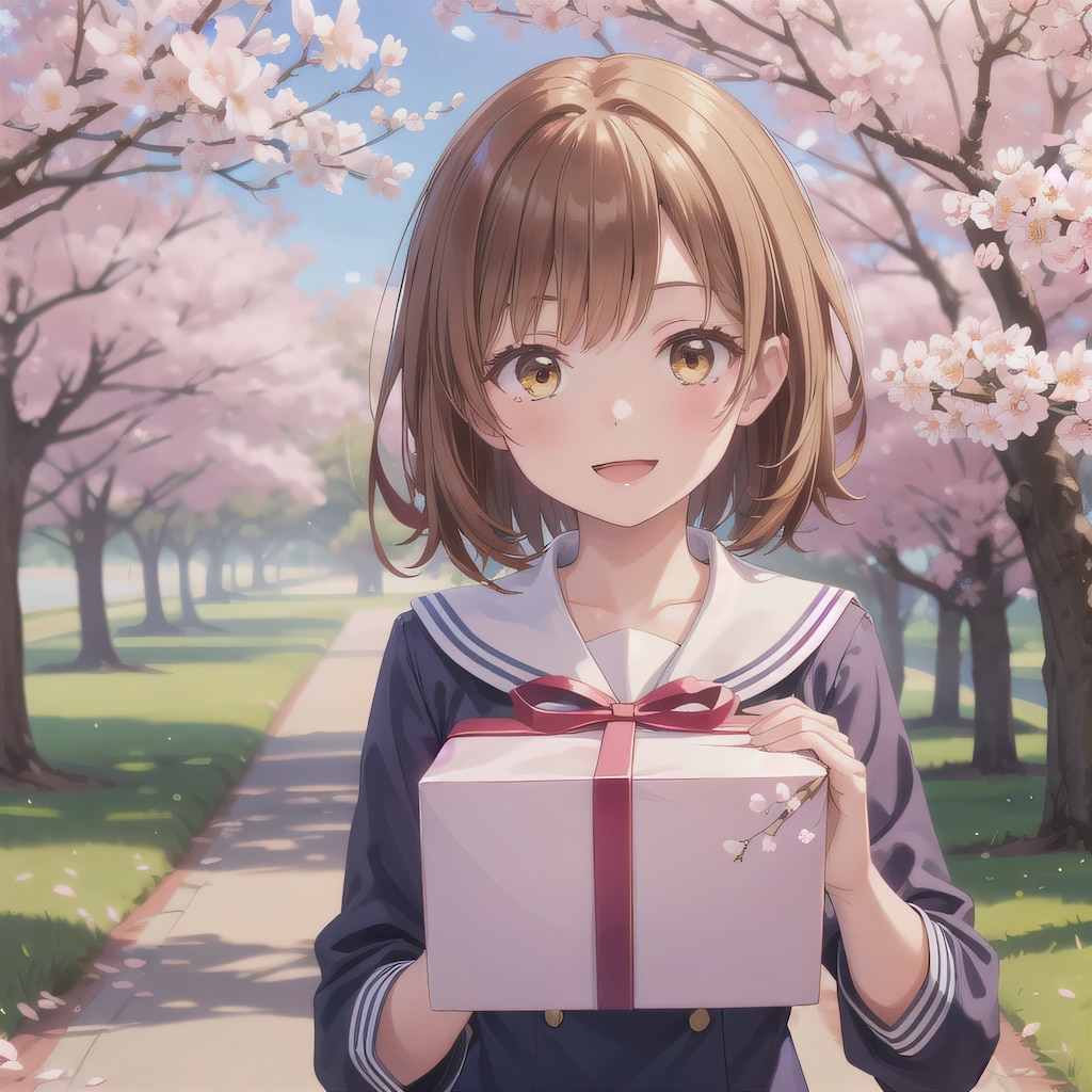 茶髪ボブでセーラー服の少女８