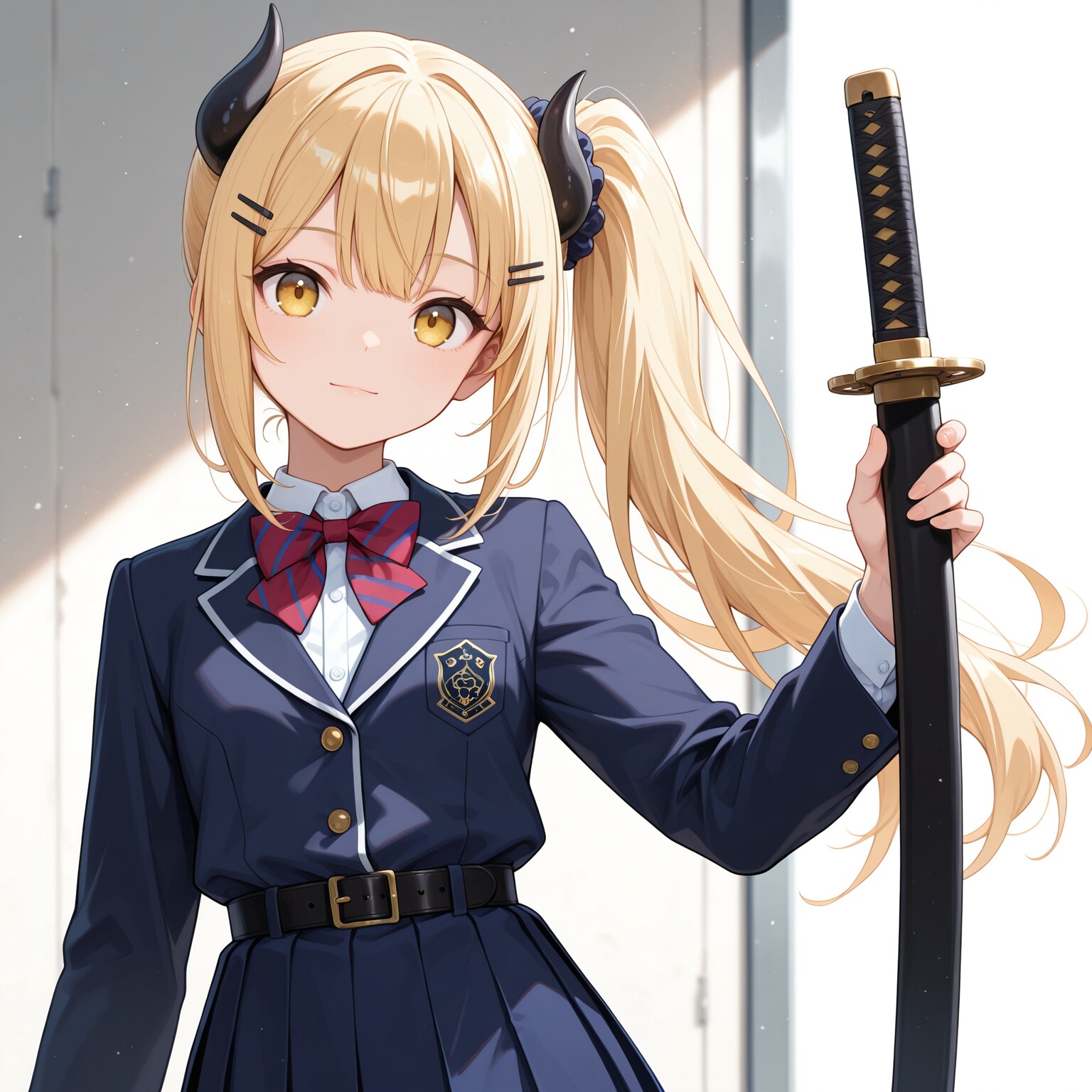 ブレザーと日本刀と女鬼高生さん | の人気AIイラスト・グラビア