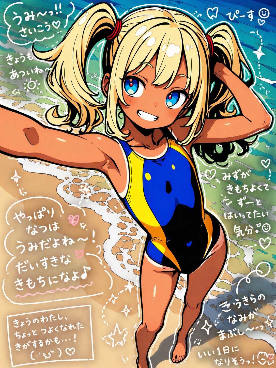 ビーチでセルフィーは最高！