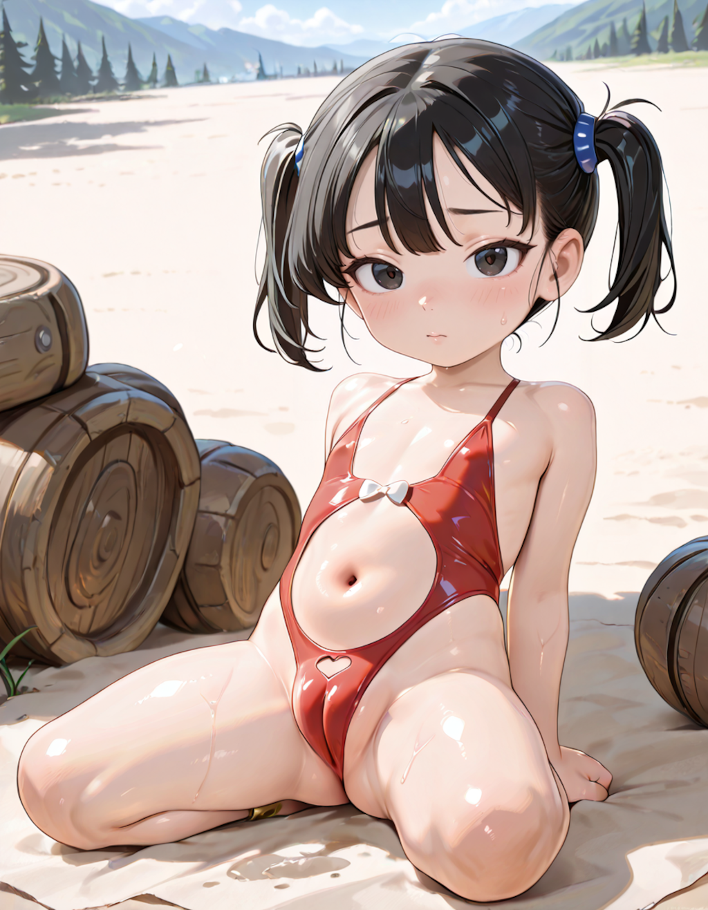 ロリ女武闘家さんあぶない水着