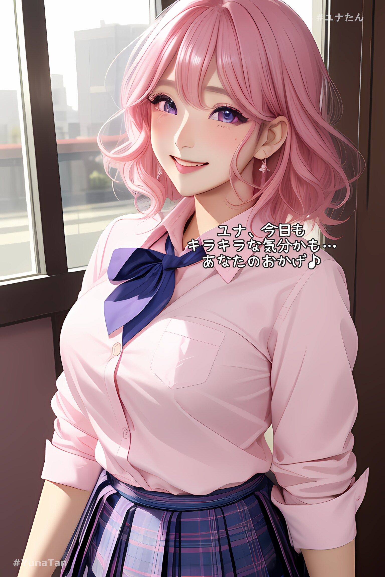 ユナ、今日もキラキラな気分かも…✨あなたのおかげ♪ユナたん💖 | の人気AIイラスト・グラビア