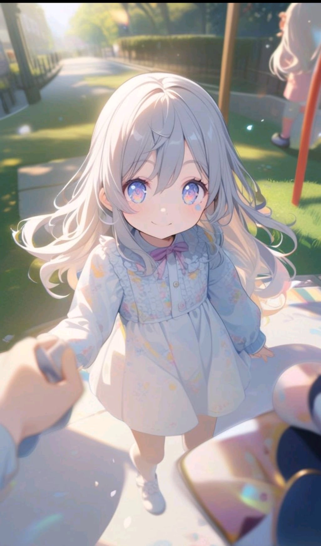 シルバーブロンドの幼女