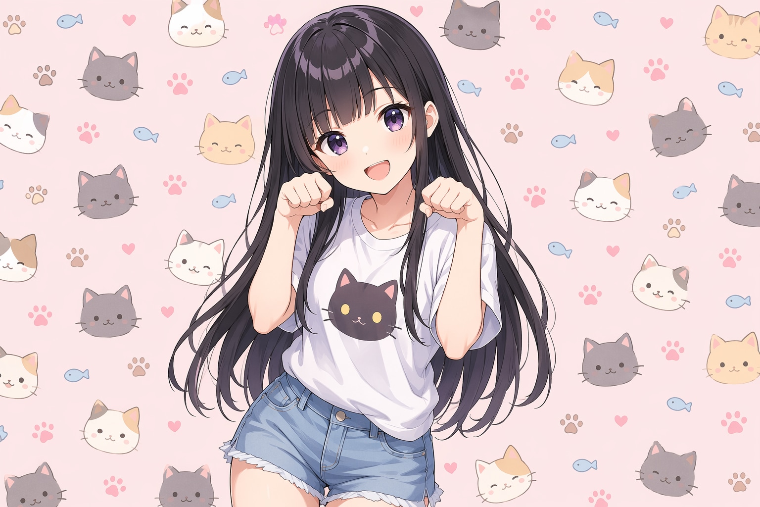猫背景 | の人気AIイラスト・グラビア