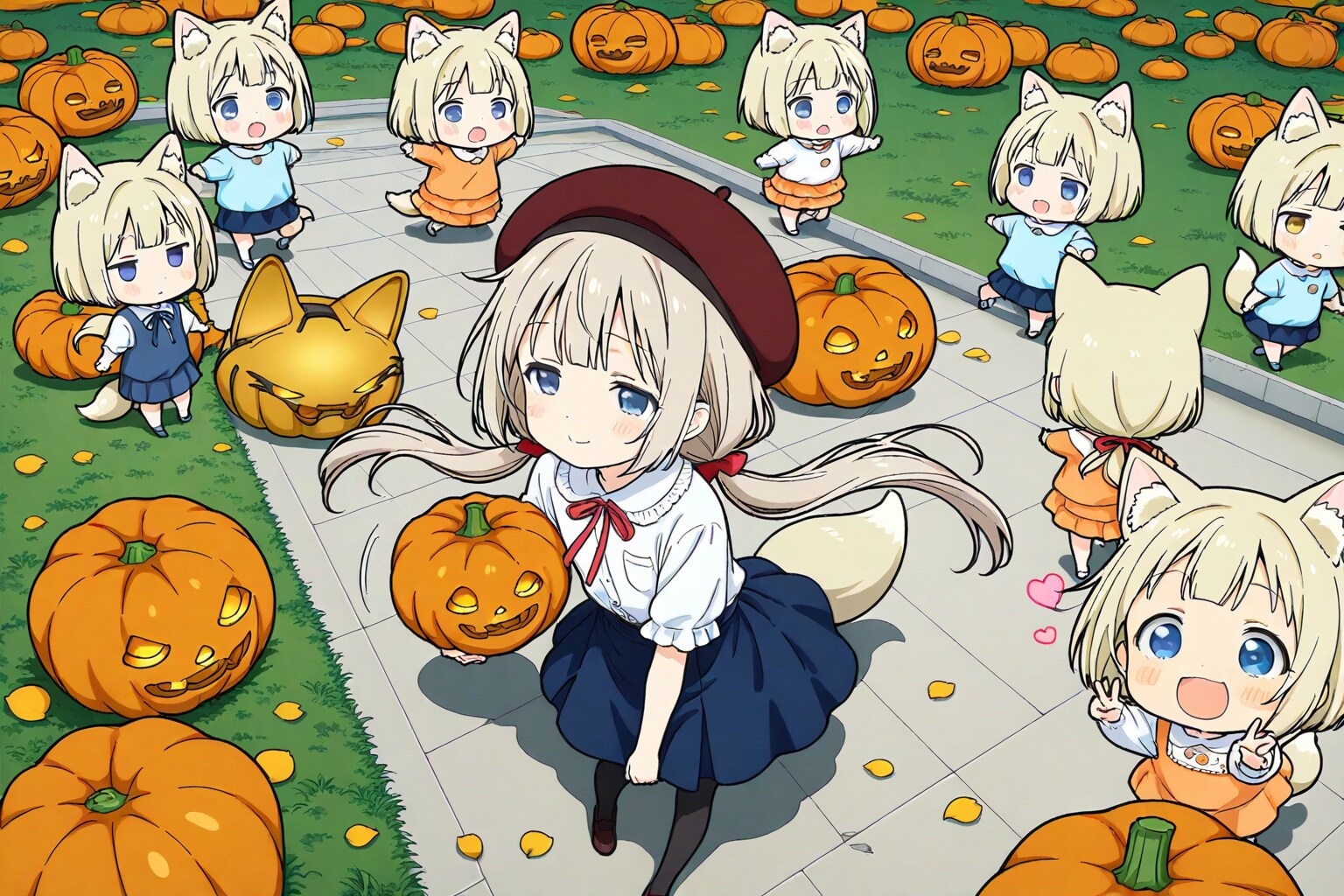 『ハロウィンと言ってない♪』(orange Lolita Fashion), (Gothic), (((Small pumpkin))),。 | の人気AIイラスト・グラビア