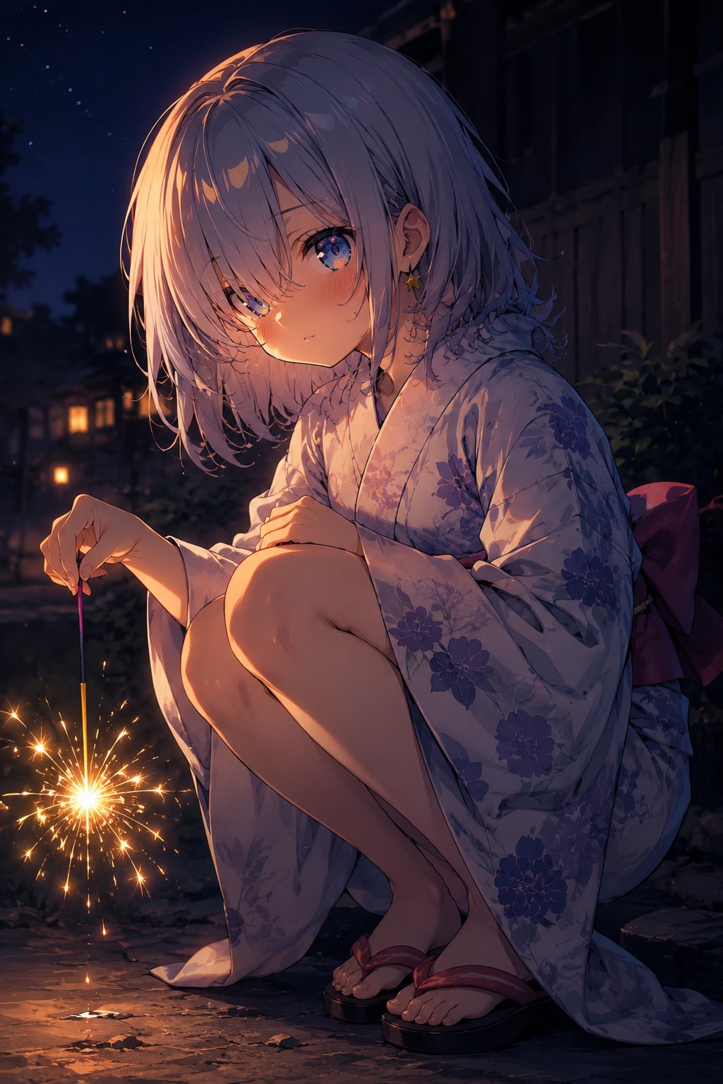 線香花火 | の人気AIイラスト・グラビア