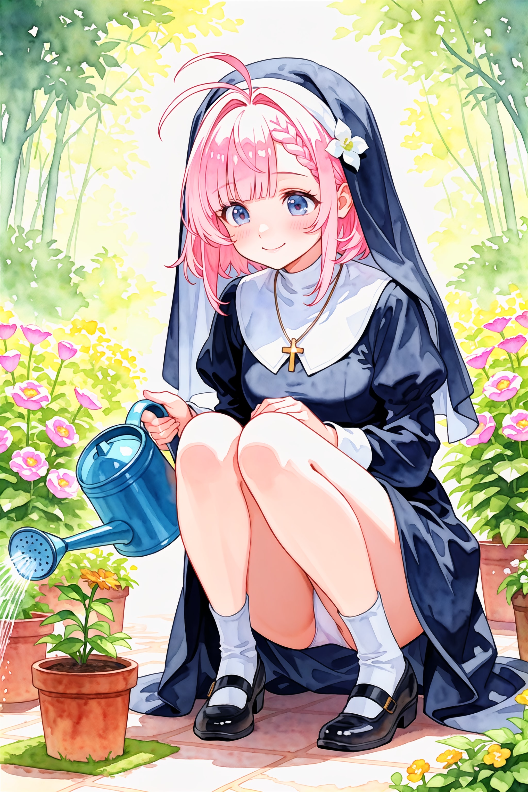 シスターの水やり