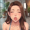 キスを求める巨乳美女 3枚目