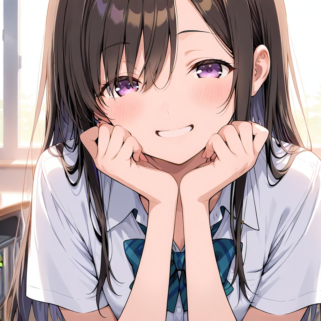 ややメカクレ女子高生