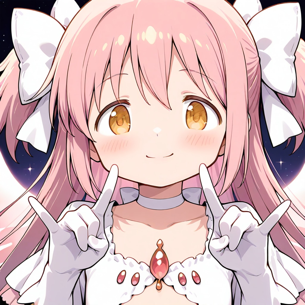 可愛い子ぶりっ子の仕草をするアルティメットまどか | の人気AIイラスト・グラビア