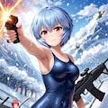 雪原で戦うレイちゃん 2枚目