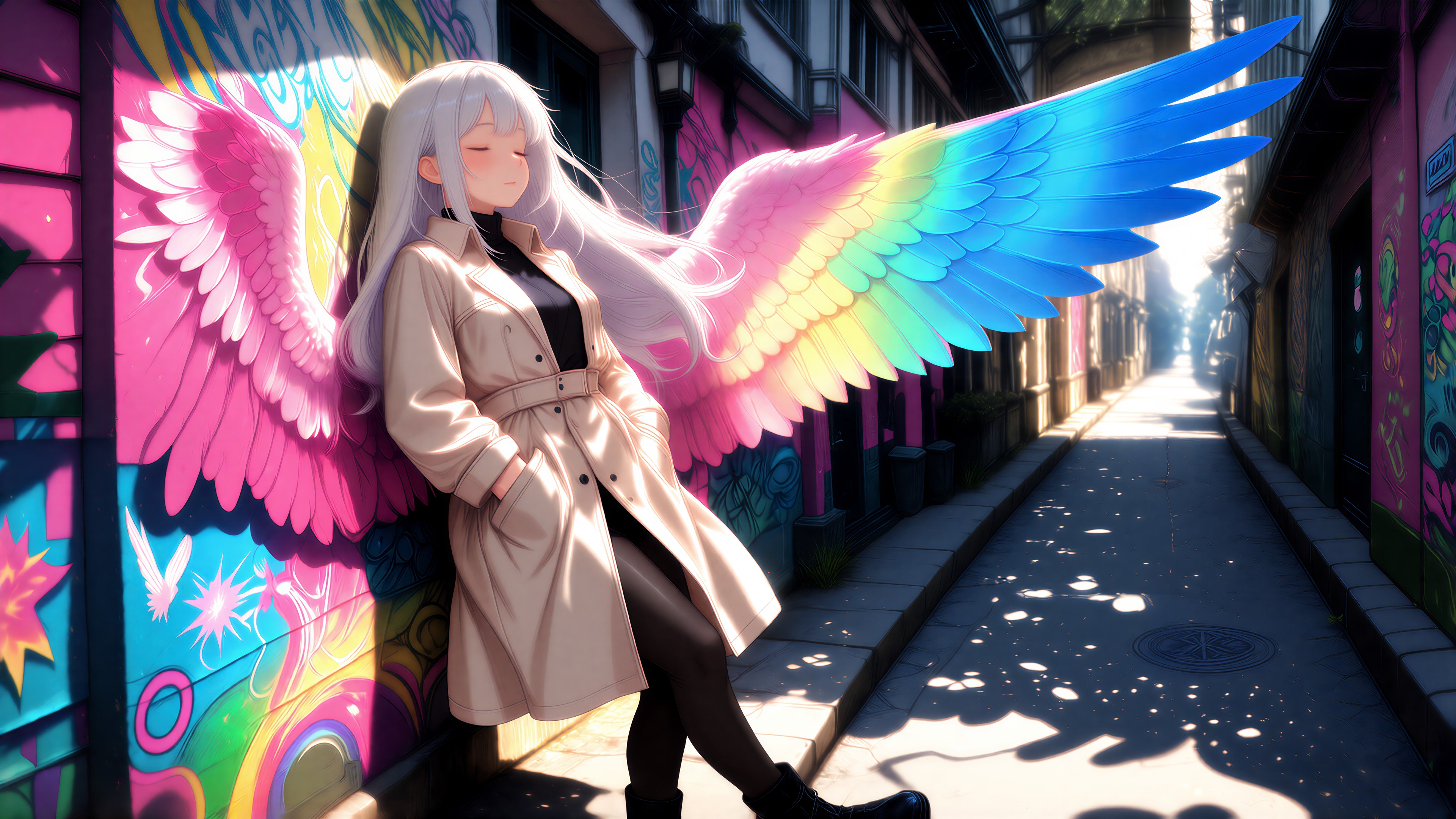 天使の羽と少女 | の人気AIイラスト・グラビア