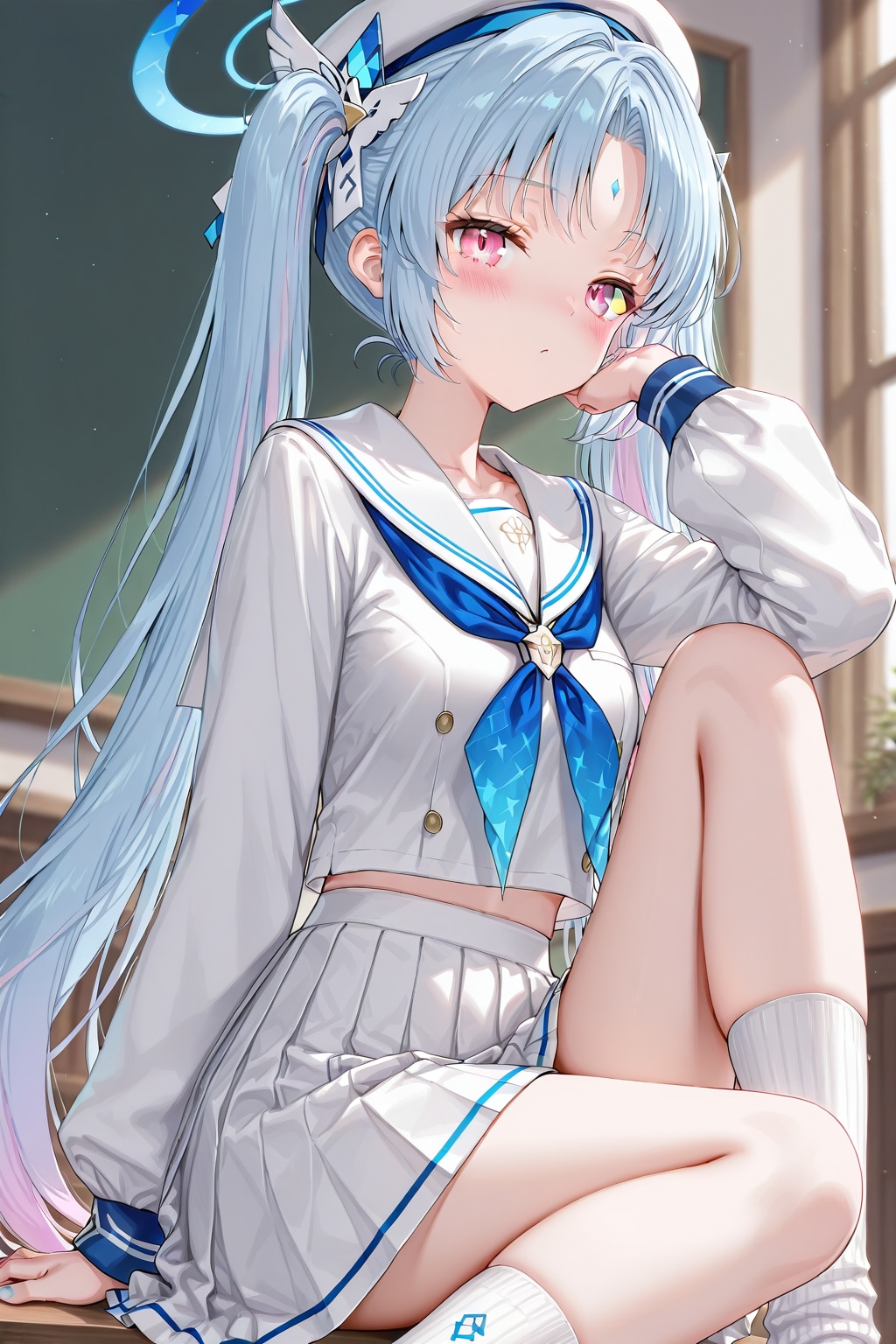 青髪ツインテール