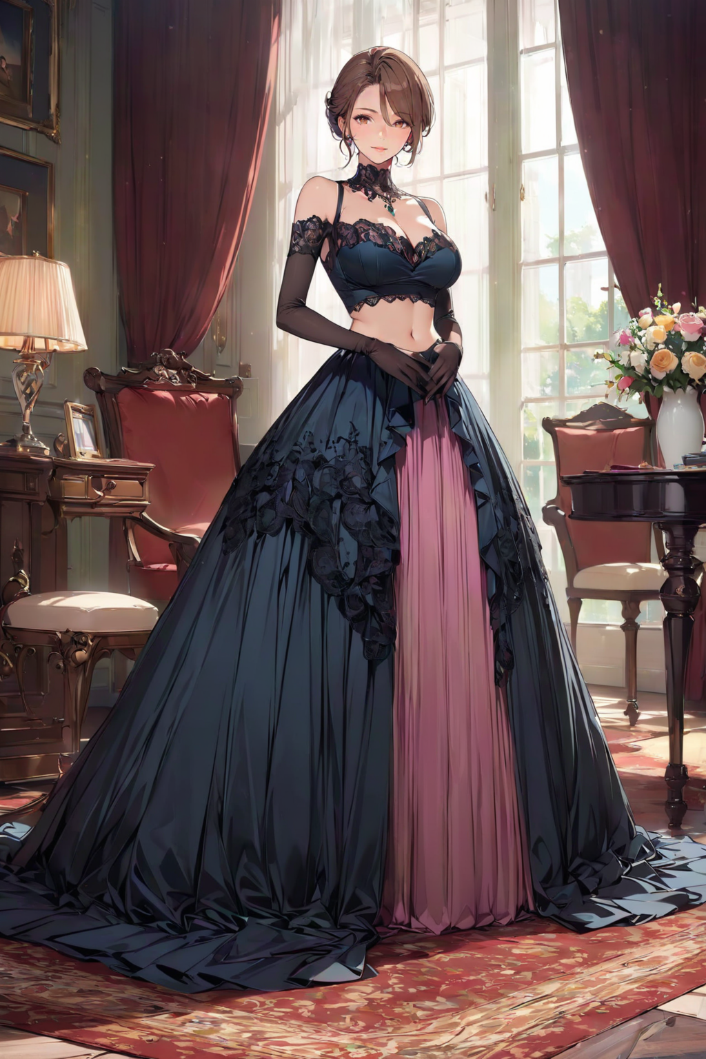 ロングスカートドレス