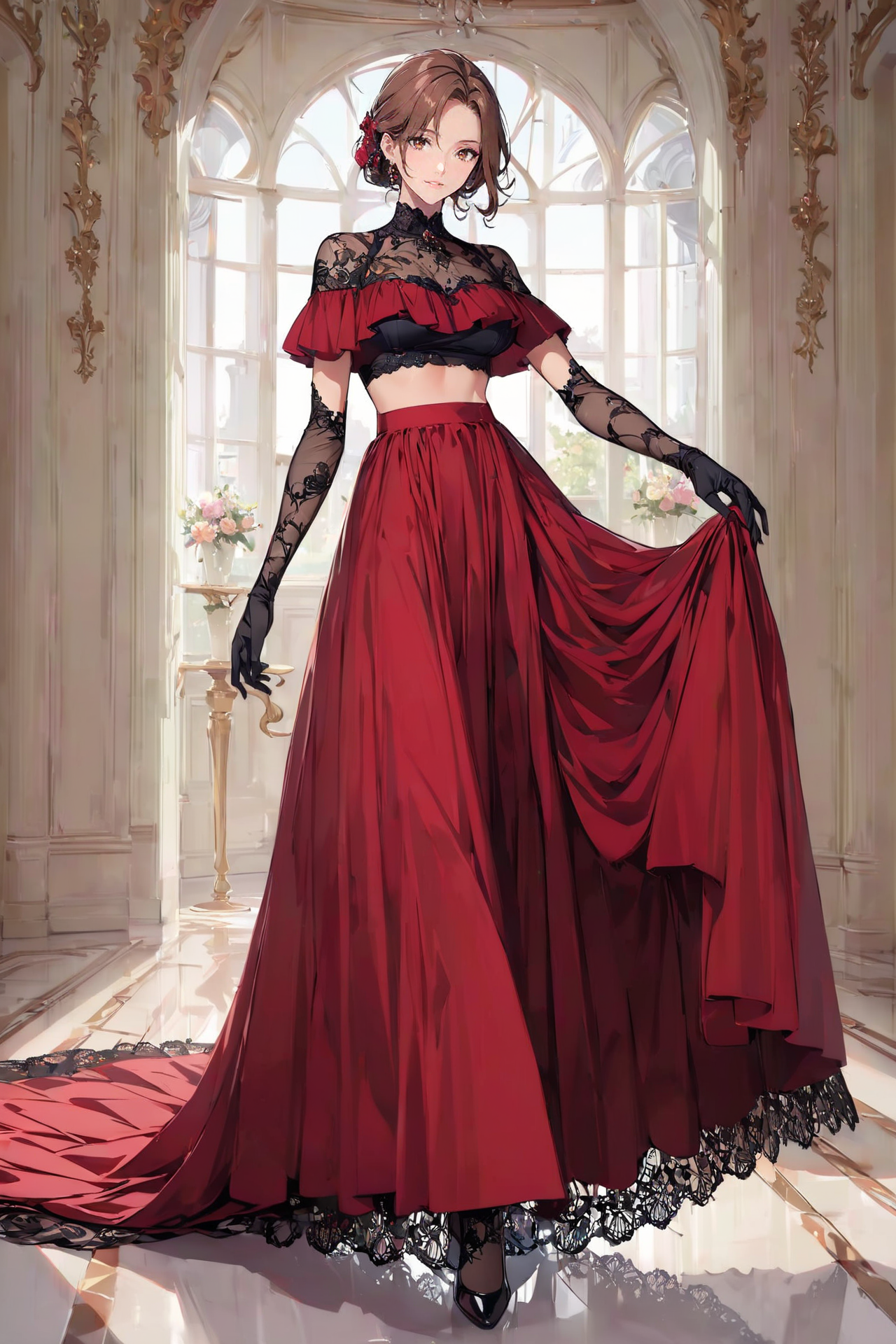 ロングスカートドレス | の人気AIイラスト・グラビア