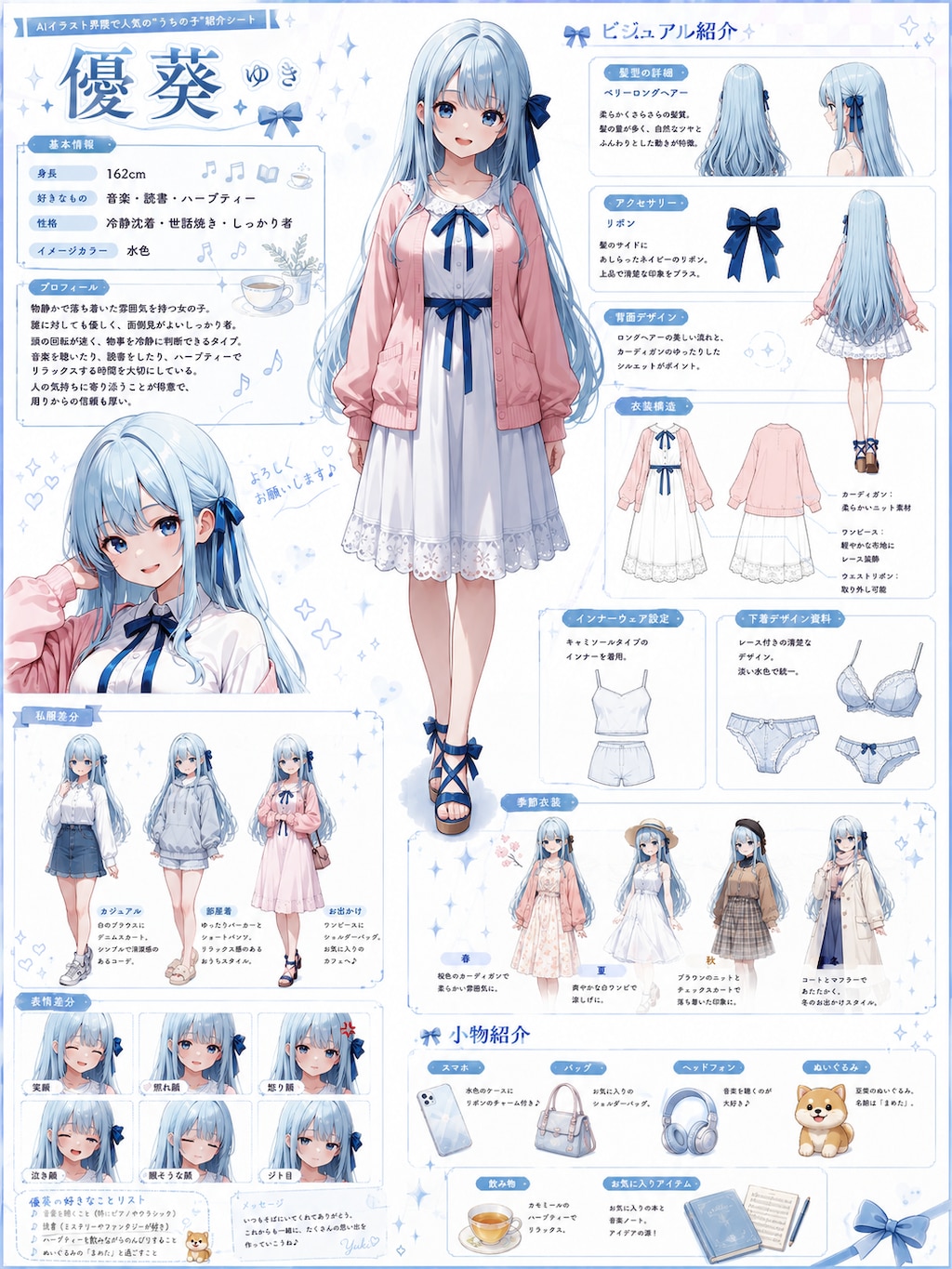 優葵ちゃんのキャラクターシート🩵