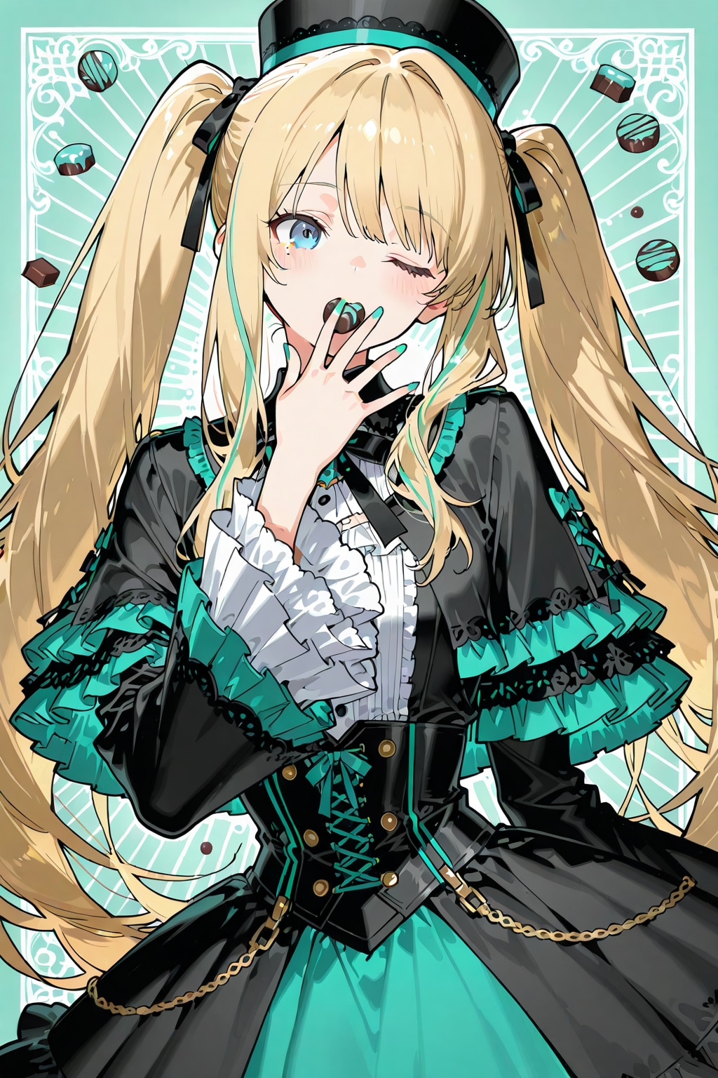 チョコミントな彼女 | の人気AIイラスト・グラビア