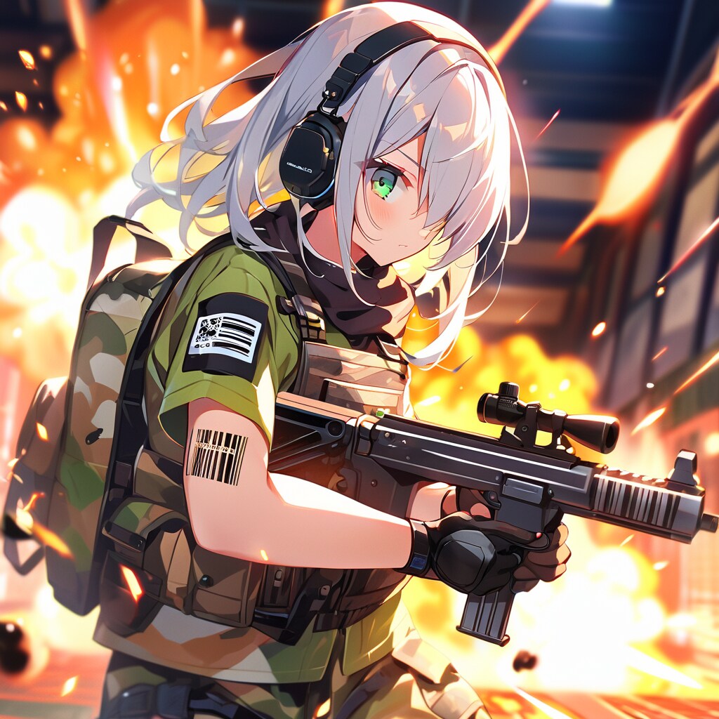 銀髪緑眼 | の人気AIイラスト・グラビア