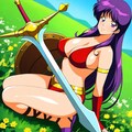 ファンタジー1980年代風アニメドット絵風、人妻アテナ姫 2枚目