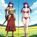 ファンタジー1980年代風アニメドット絵風、人妻アテナ姫 3枚目
