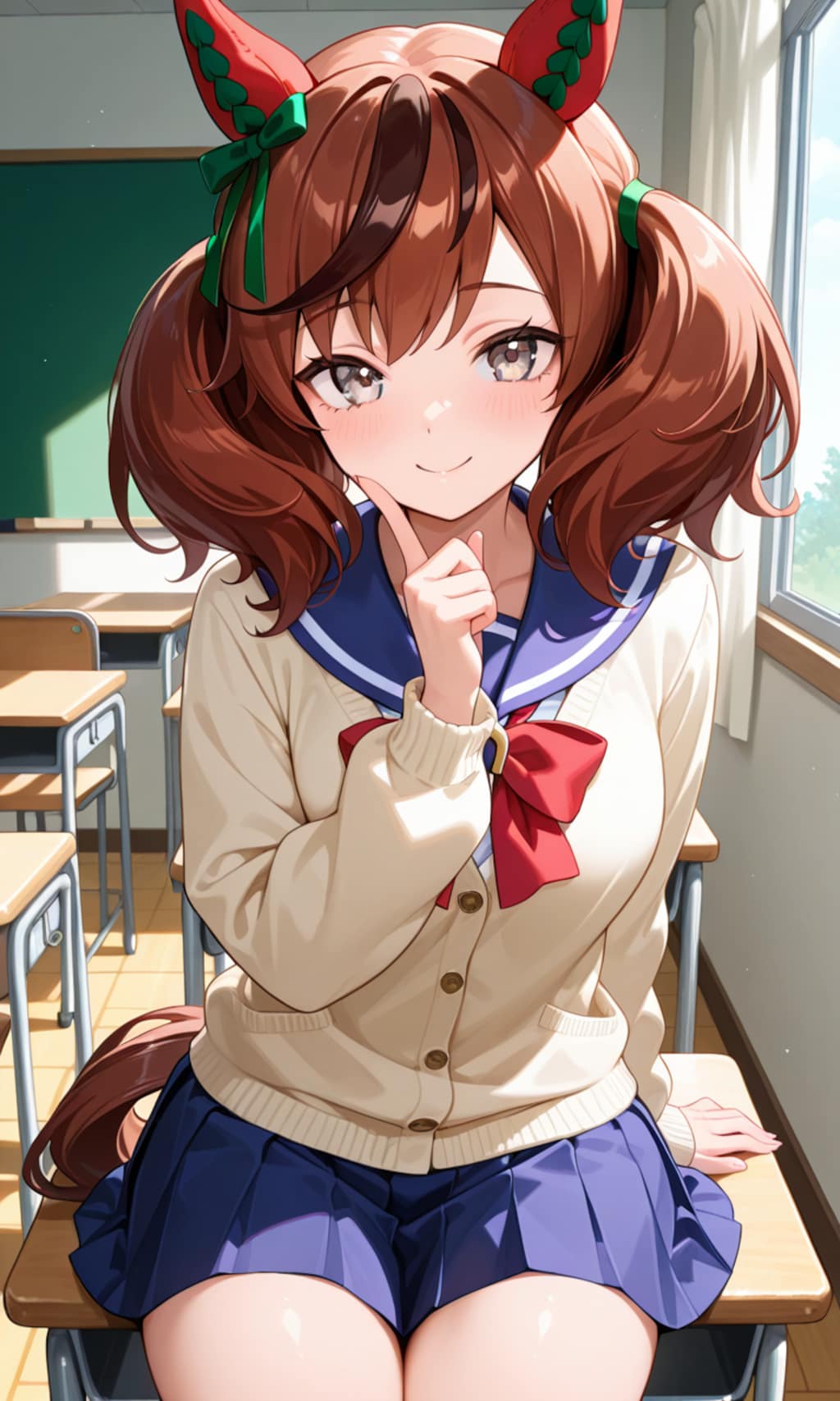 教室でおしゃべりするネイチャさん