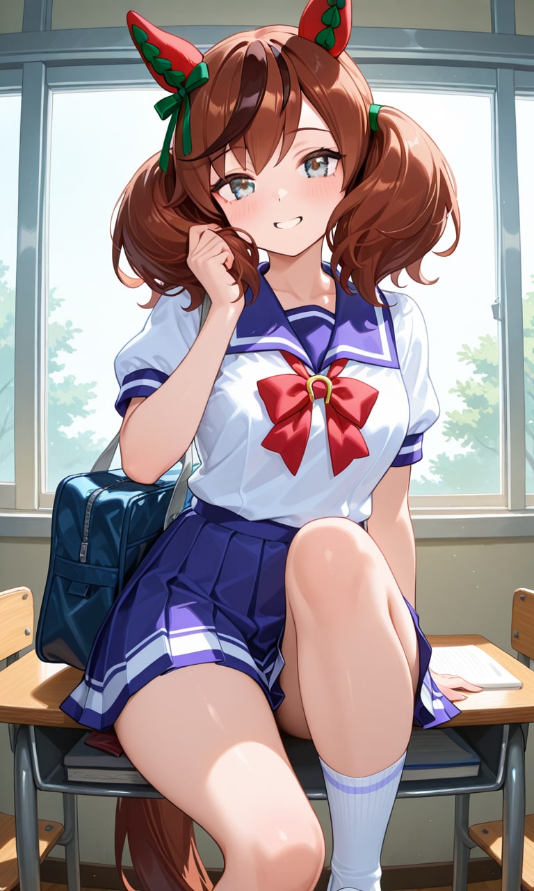 教室でおしゃべりするネイチャさん | の人気AIイラスト・グラビア