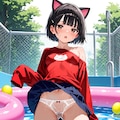 プールにて 2枚目