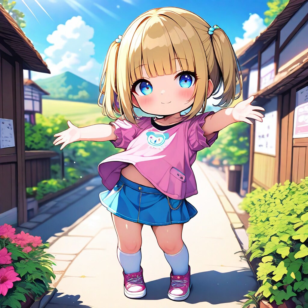 大きめの服を着て♪