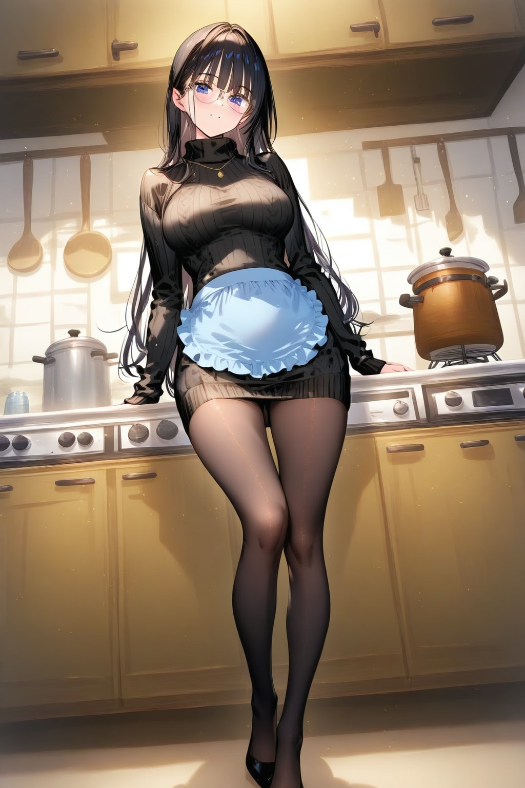 ミニスカセーターワンピース