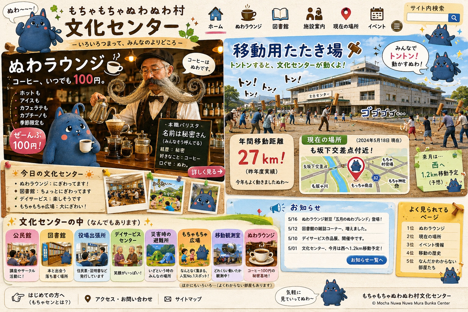 もちゃもちゃぬわぬわ村の文化センター