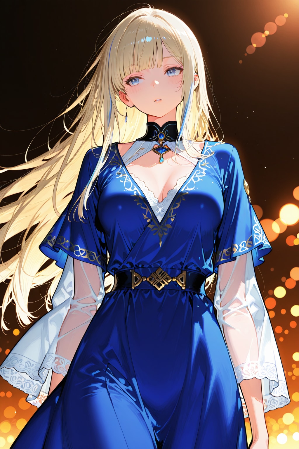 royal blue elegant tunic