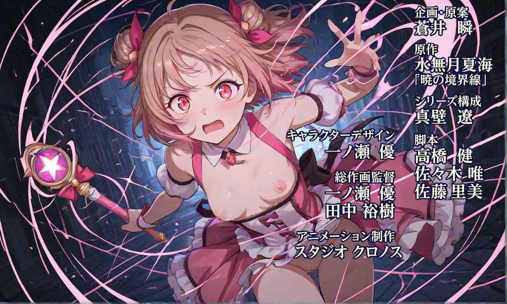 [12枚] 「聖光戦姫ミラクルリリィ。それは悪のつるぺた教団から子供たちを守るため結成されたAカップ美少女魔法使いの謎チームである！」（魔女っコの旅７２の２）