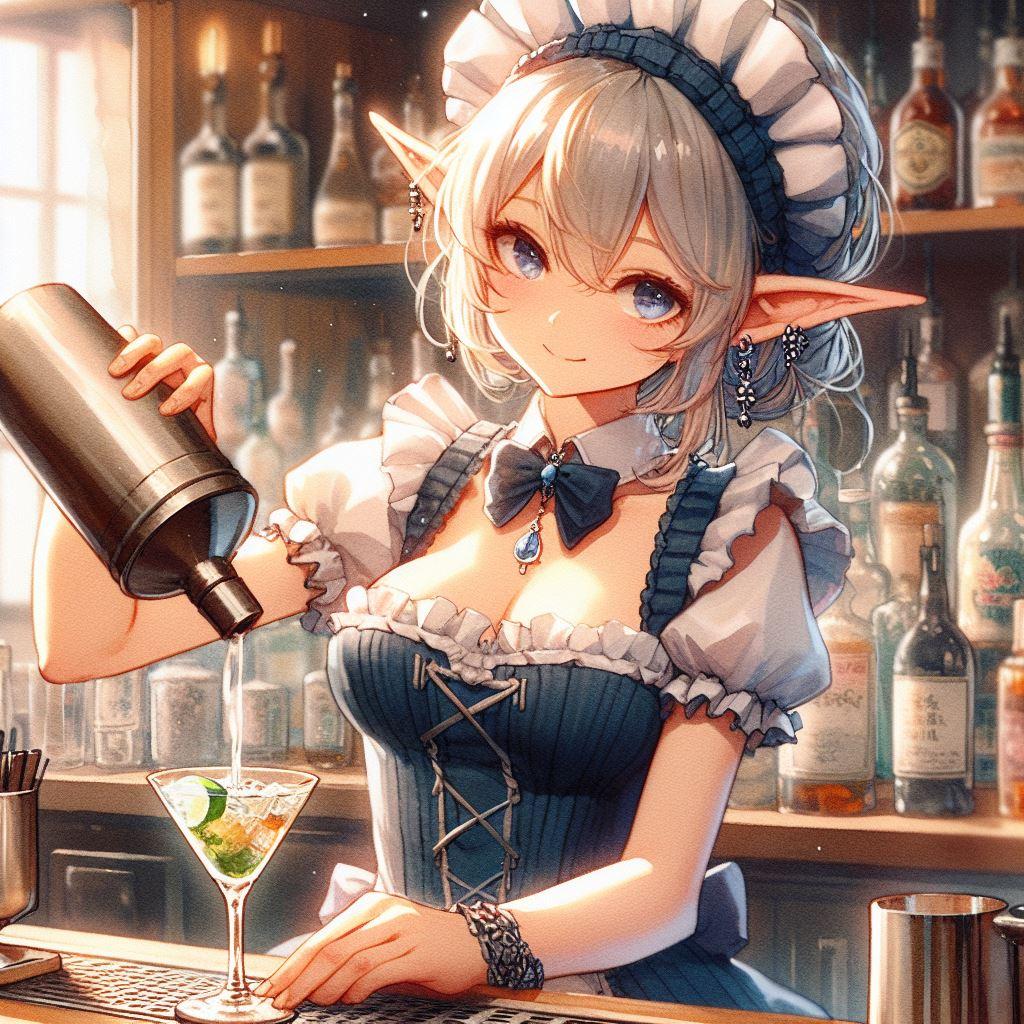 エルフメイドなバーテンダーさん ／ エルフちゃんメイド