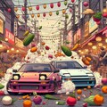 AE86で市場をランナバウト イラスト 2枚目