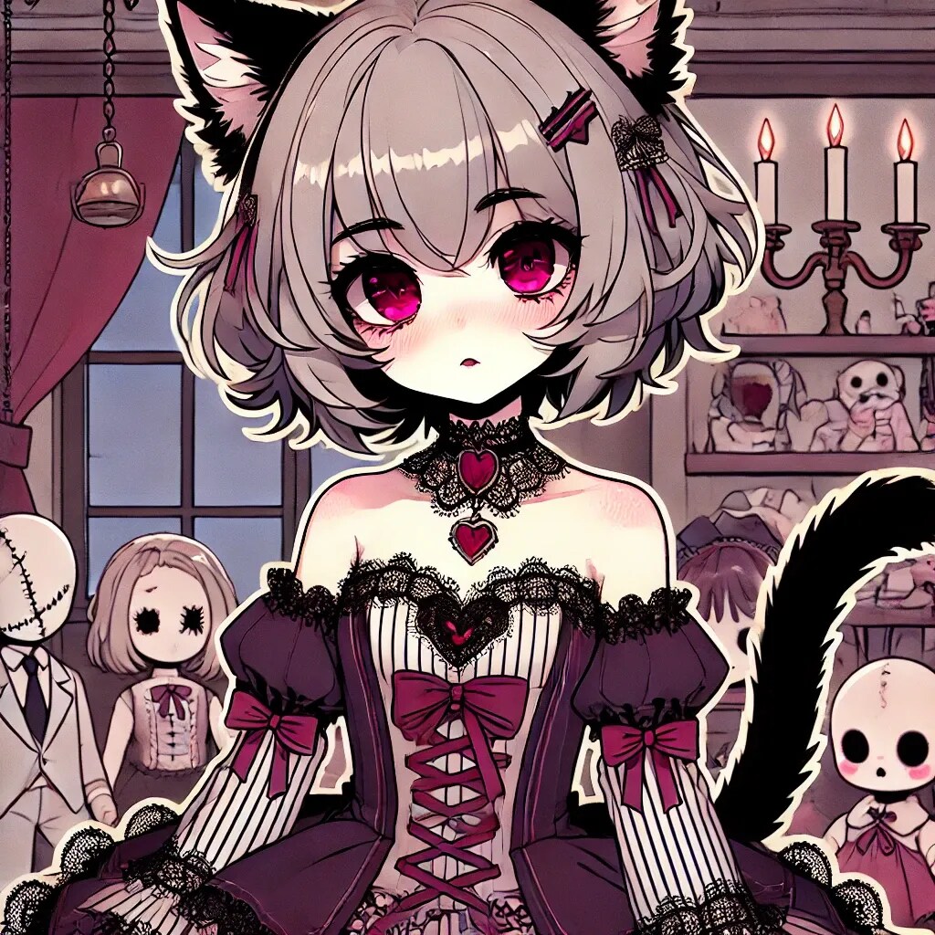 ゴシックロリータ猫