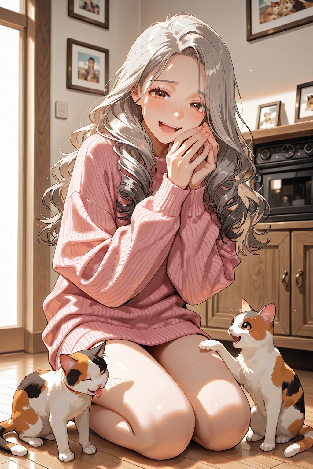 ペットと一緒女子