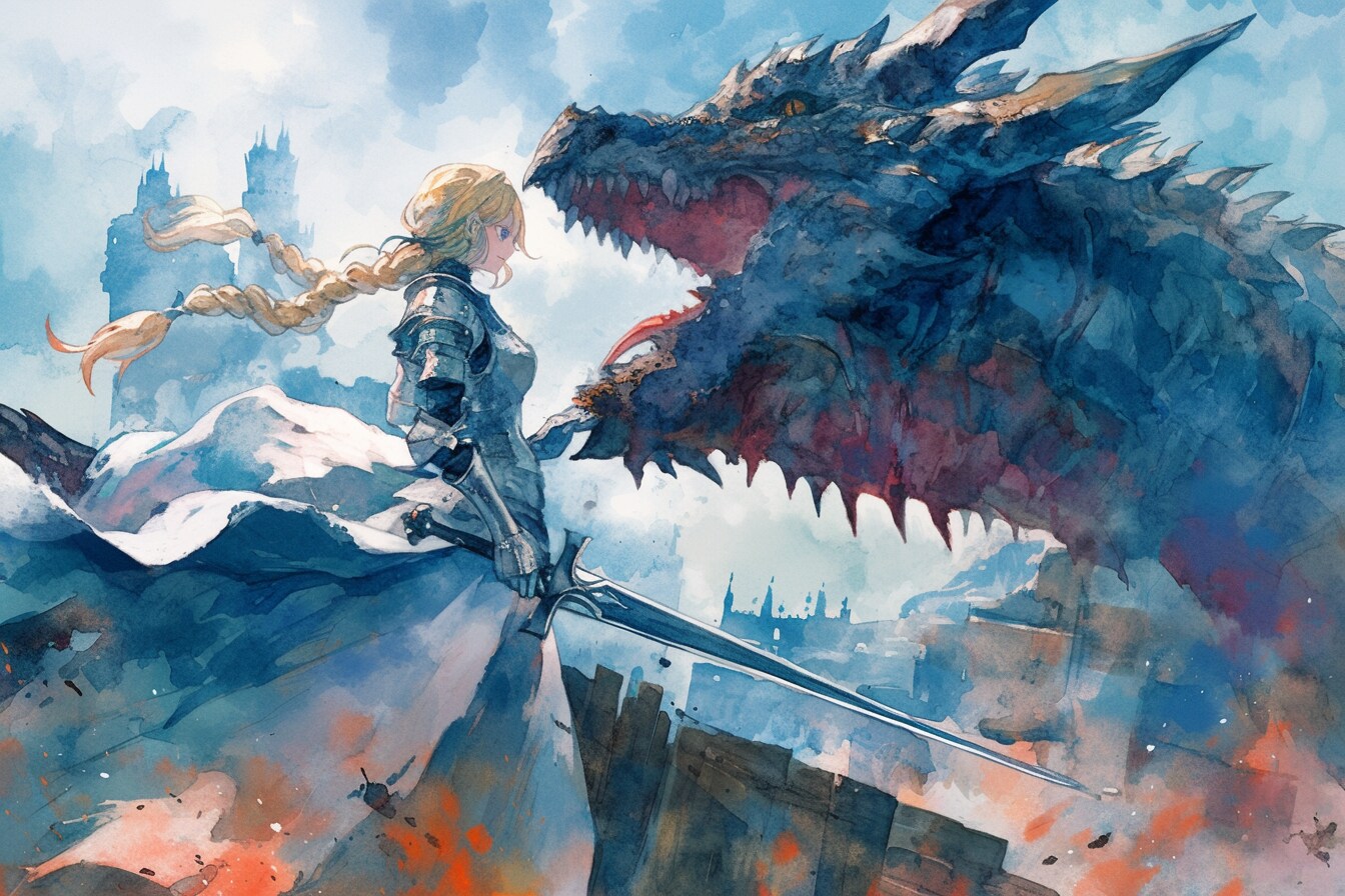 ドラゴンと少女（竜騎士）18 | の人気AIイラスト・グラビア