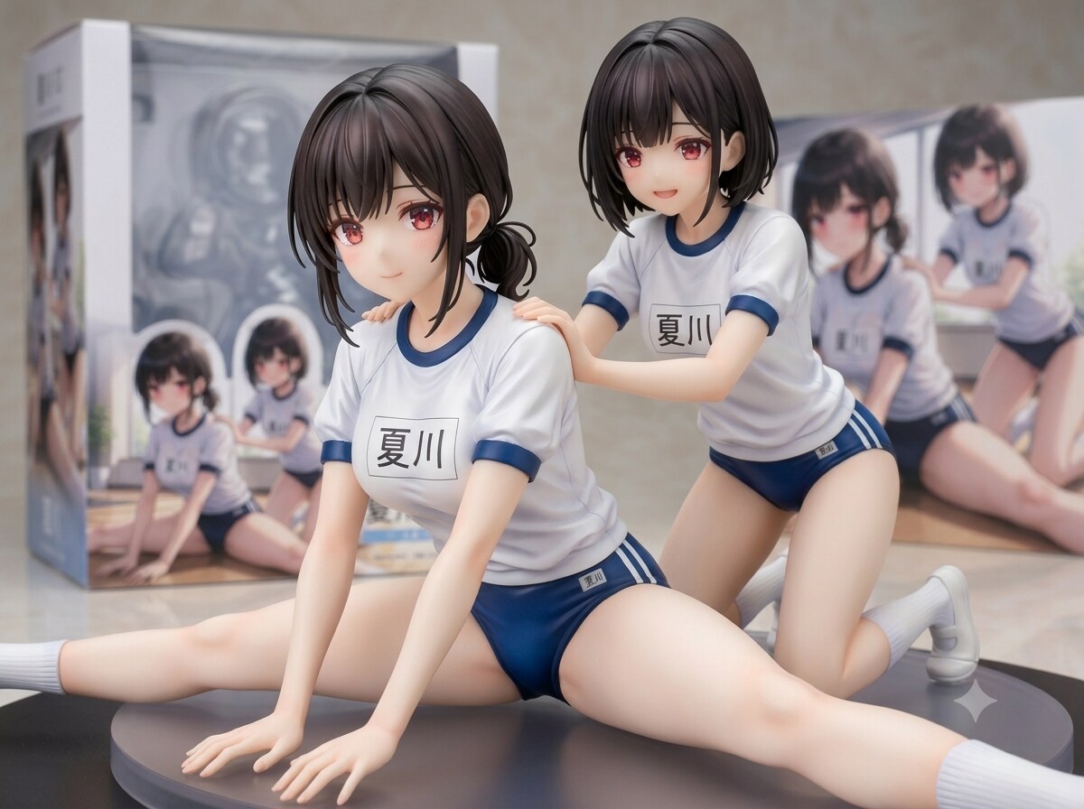 Wブルマ娘フィギュア版 ~ 黒髪ボブのブルマ娘１３６ ~