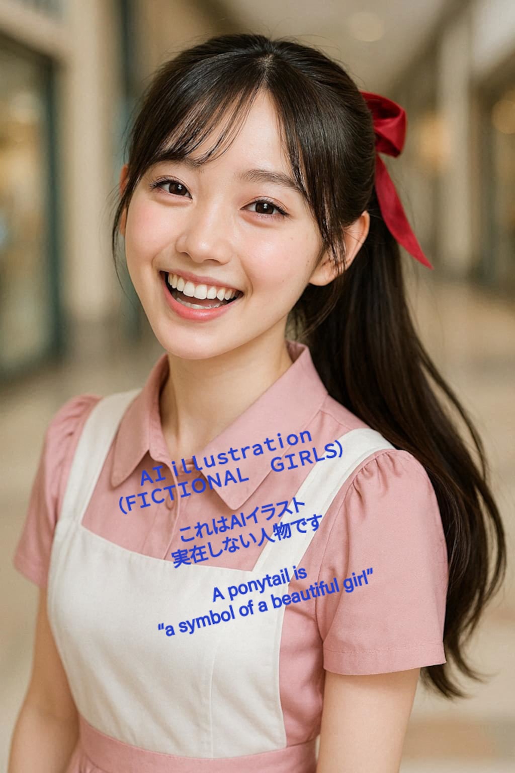 楽しそうなポニーテール美少女