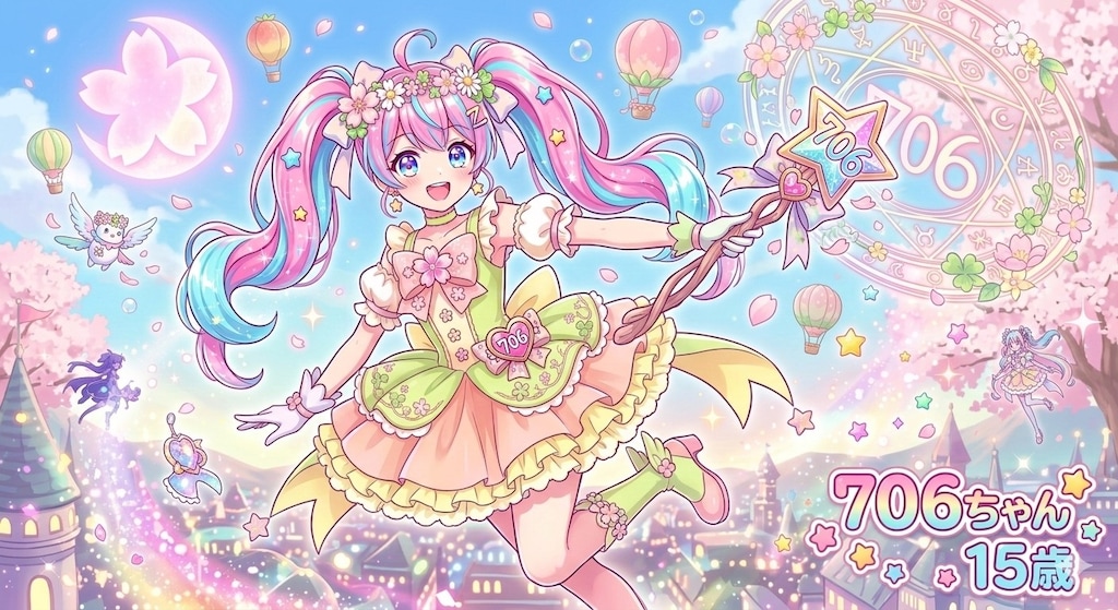 魔法少女706ちゃんの春色コーデ