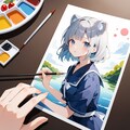 画風チャレンジ白くま 2枚目