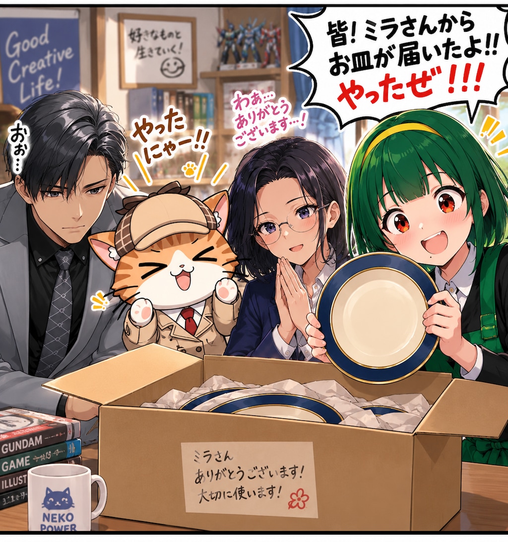 ミラ様からお皿を頂きました。