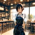 レゼ、海辺のカフェで小悪魔に微笑む看板店員 4枚目