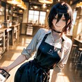 レゼ、海辺のカフェで小悪魔に微笑む看板店員 3枚目