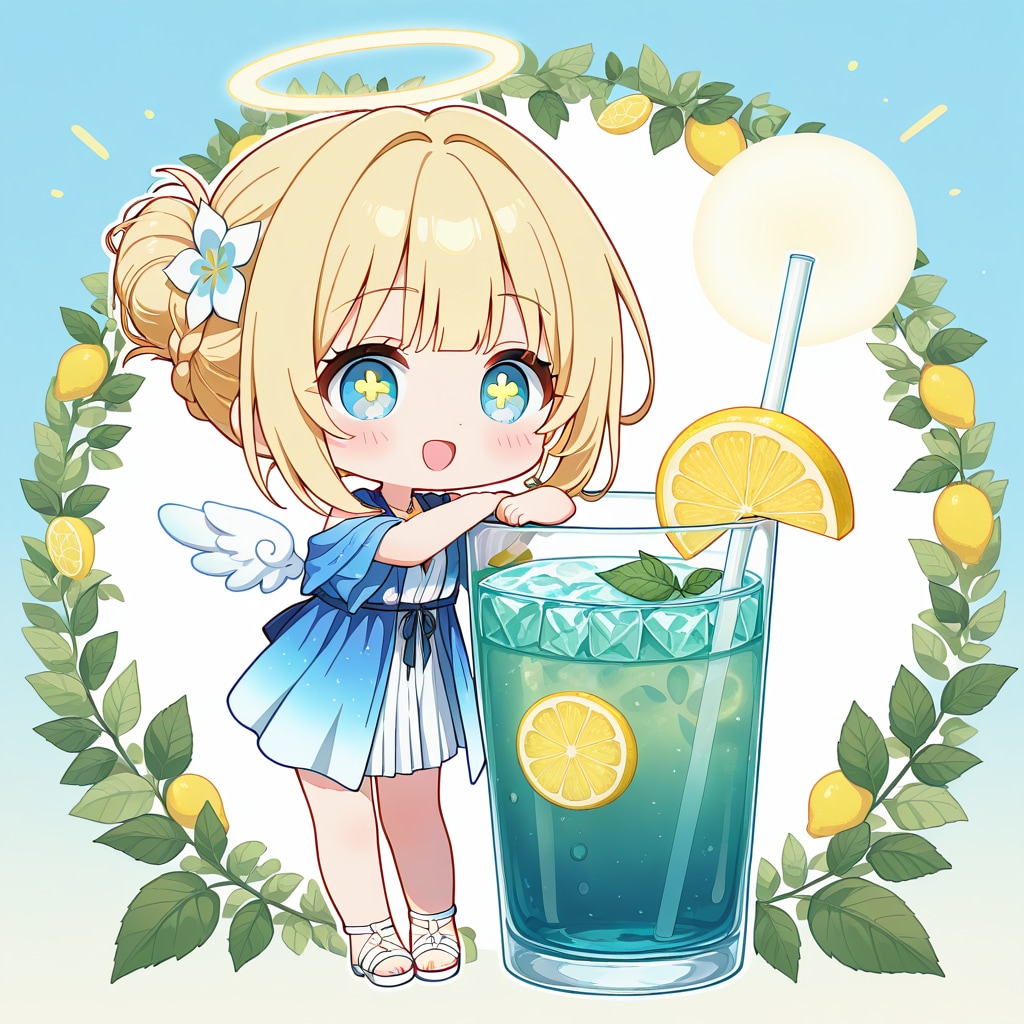 ミントの香りのレモン水