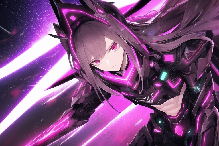 紫の機械族男の娘
