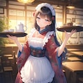 和風カフェのウェイトレスさん 3枚目