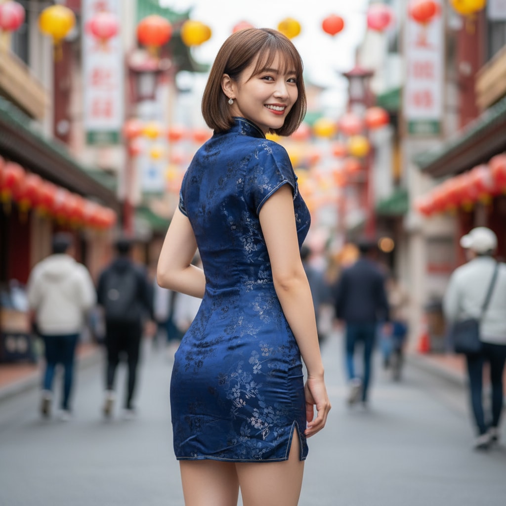 チャイナドレスで