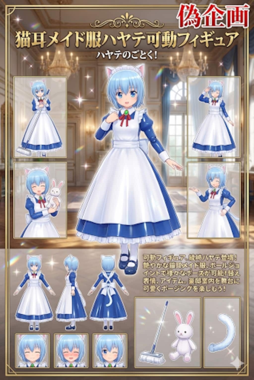 ハヤテのごとく　ハヤテ可動フィギュア　猫耳メイド服