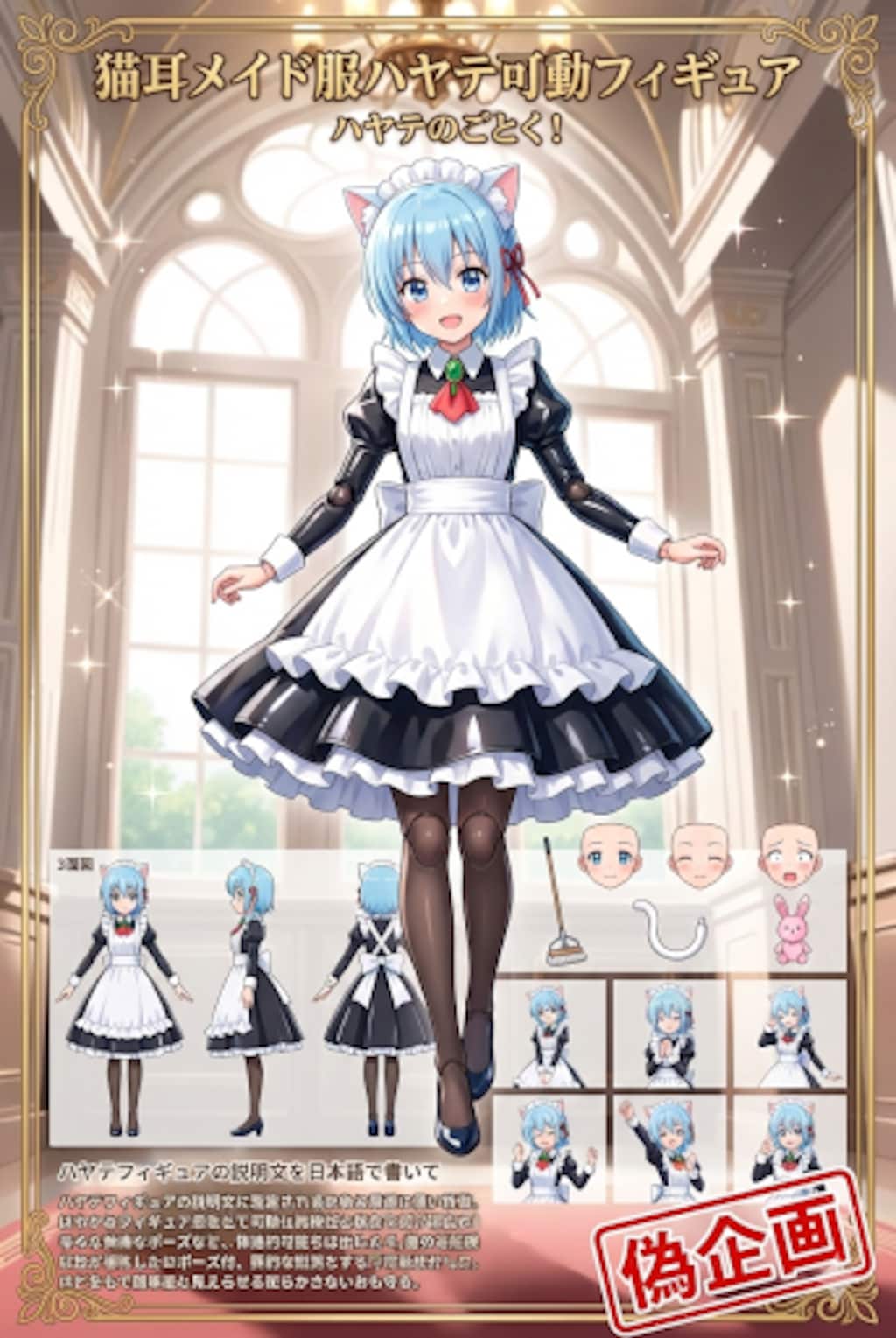 ハヤテのごとく　ハヤテ可動フィギュア　猫耳メイド服